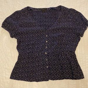 J.Crew Starry Puff Sleeve Peplum Top - size 4